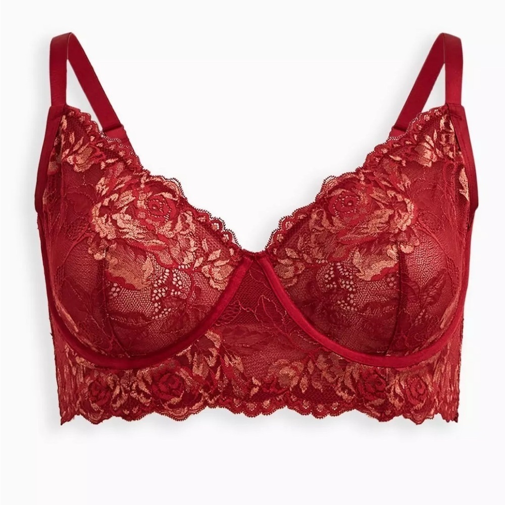 TORRID Chic Red Lace Underwire Bra